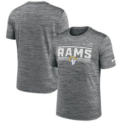 Los Angeles Rams Yardline Velocity Performance T-Shirt Gray