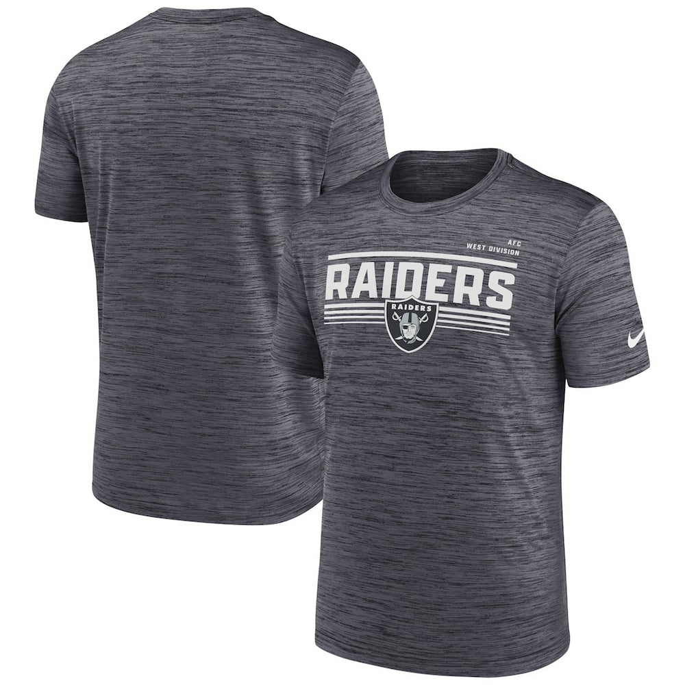 Las Vegas Raiders Yardline Velocity Performance T-Shirt Anthracite