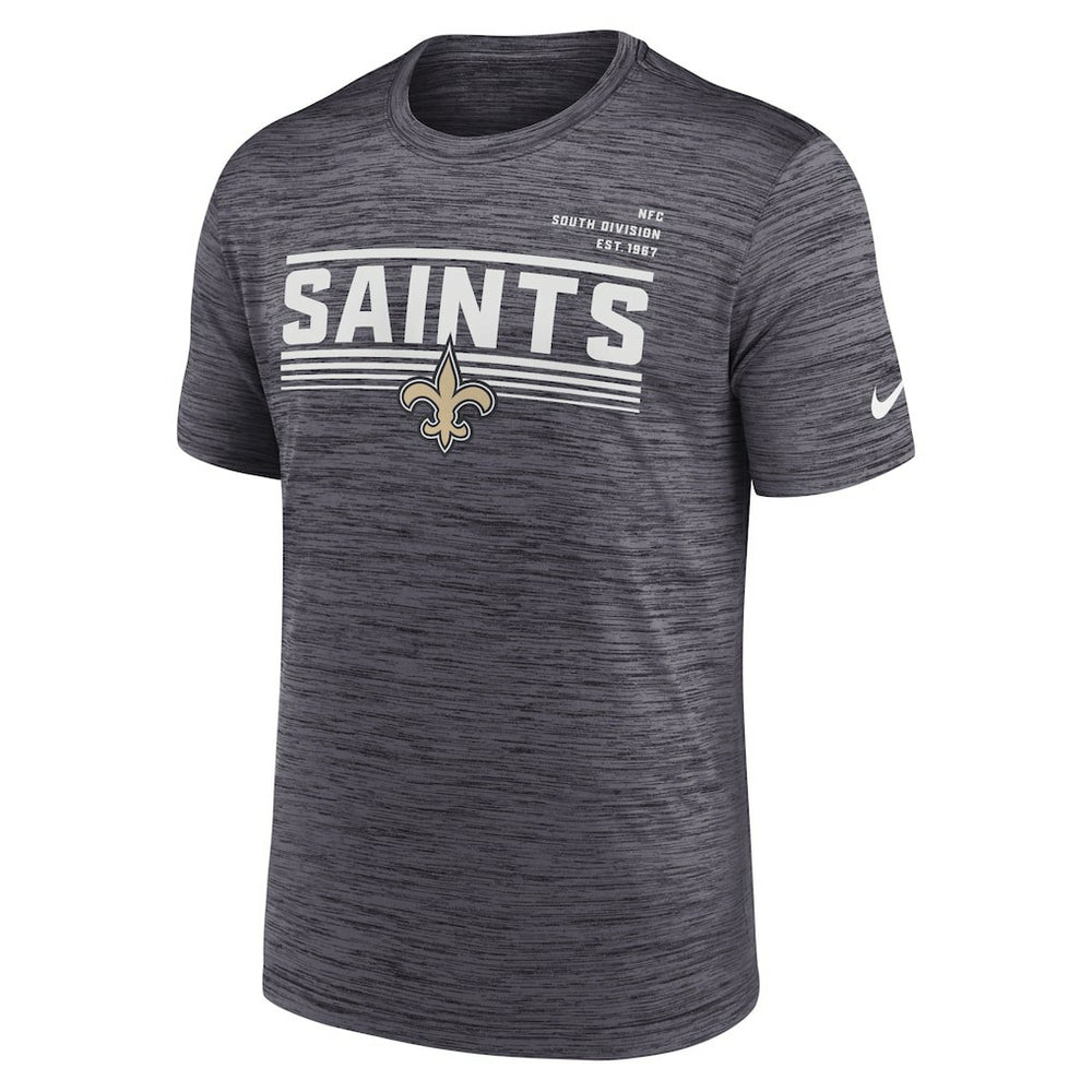 New Orleans Saints Yardline Velocity Performance T-Shirt Anthracite