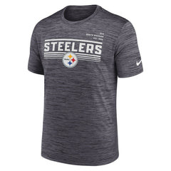 Pittsburgh Steelers Yardline Velocity Performance T-Shirt Anthracite