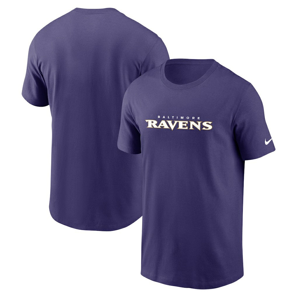 Baltimore Ravens Team Wordmark Essential T-Shirt Purple