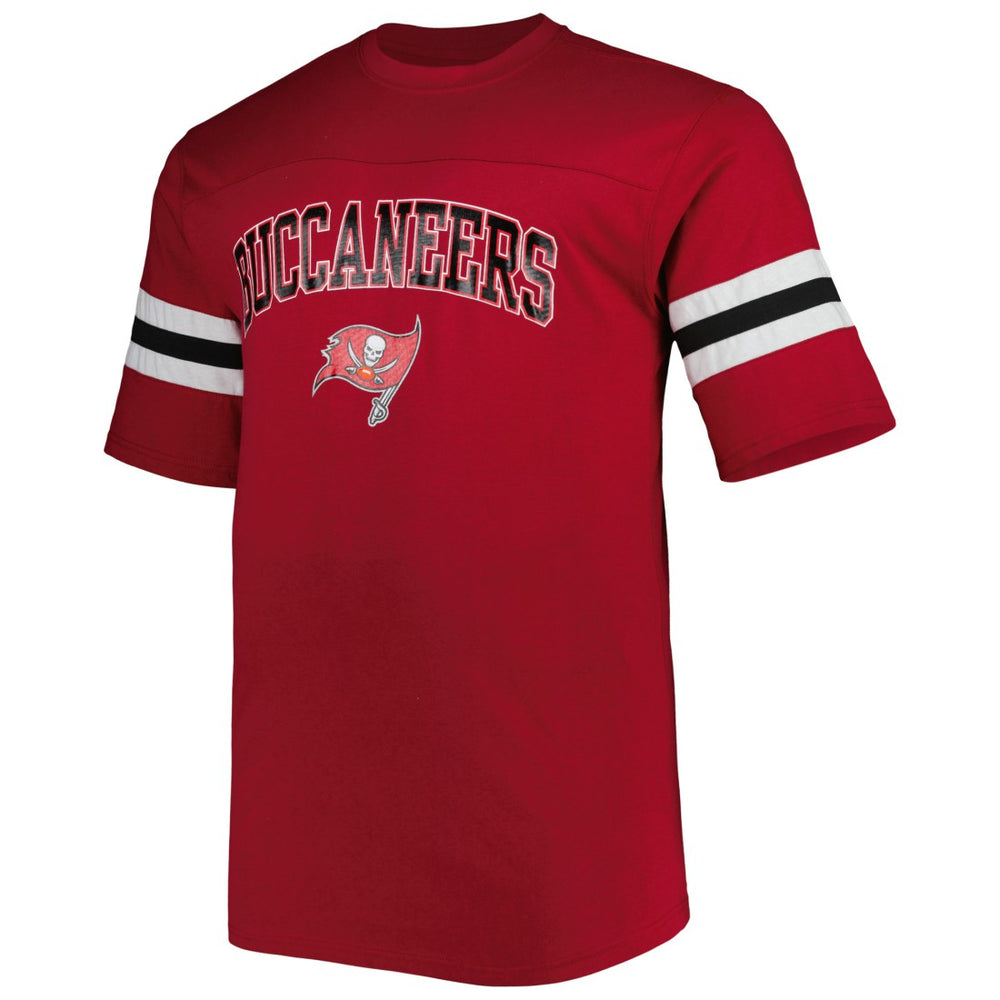 Tampa Bay Buccaneers Big & Tall Arm Stripe T-Shirt Red