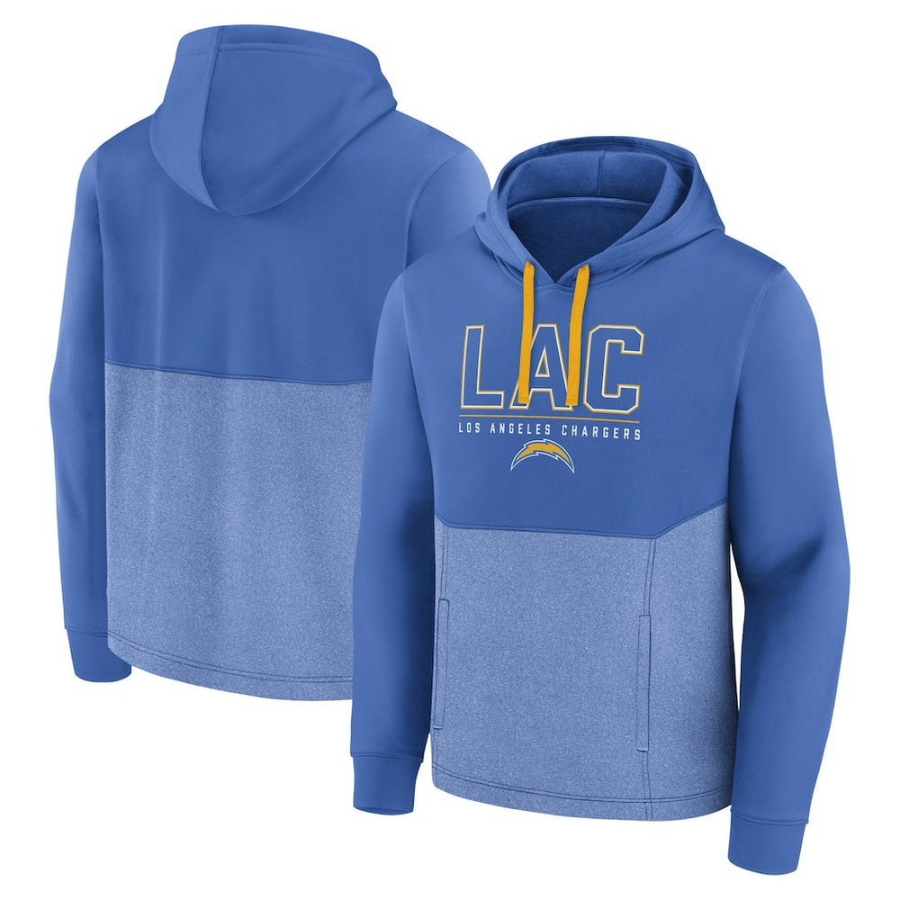 Los Angeles Chargers Successful Tri-Blend Pullover Hoodie Powder Blue