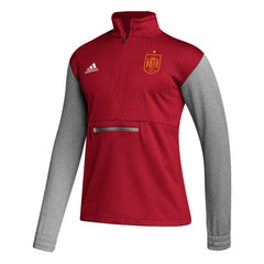 Spain National Team Crest Long Sleeve Half-Zip Top Red