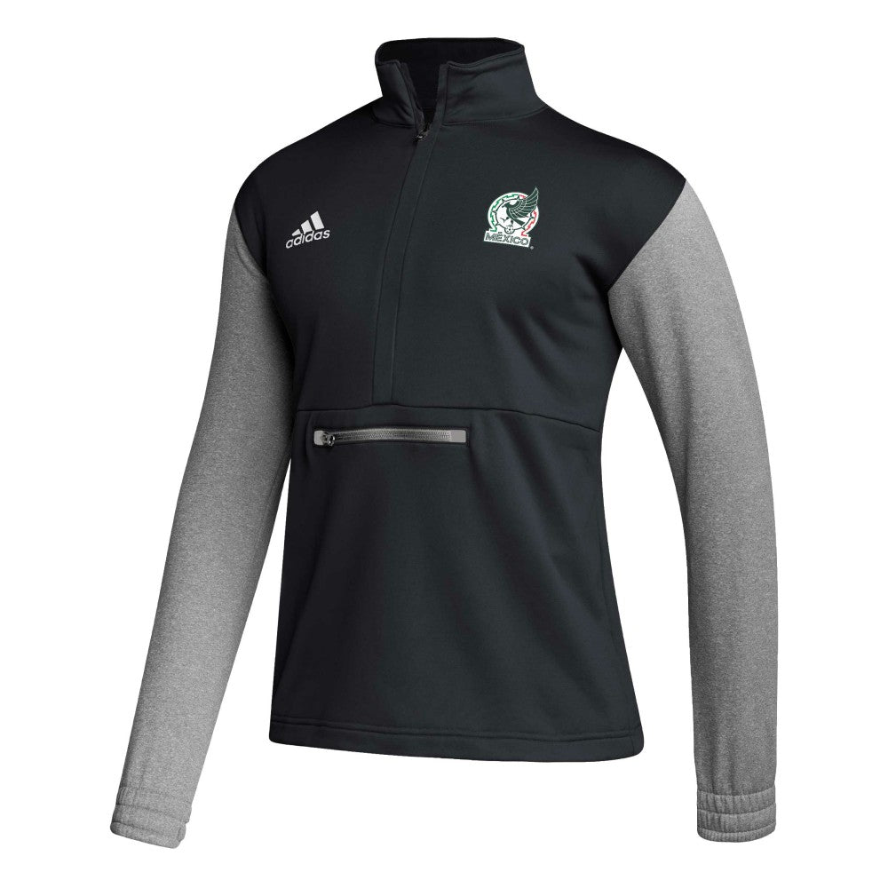 Mexico National Team Crest Long Sleeve Half-Zip Top Black