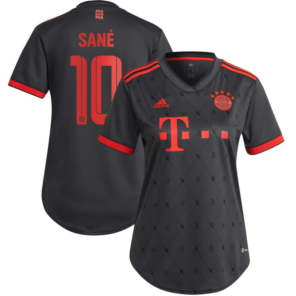 Leroy Sané Bayern Munich Women's 2022/23 Third Replica Player Jersey Charcoal