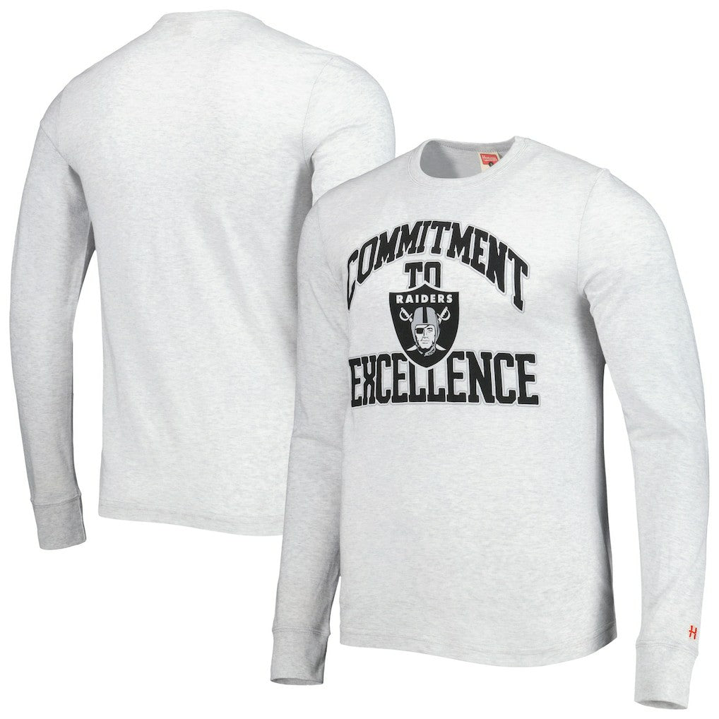 Las Vegas Raiders Homage Hyper Local Tri-Blend Long Sleeve T-Shirt Ash