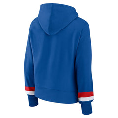 Chicago Cubs Fanatics Women's Over Under Pullover Hoodie - Royal Hoodies