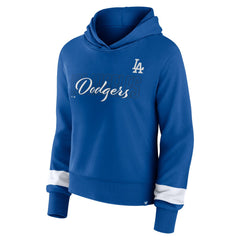 Los Angeles Dodgers Fanatics Women's Over Under Pullover Hoodie - Royal Hoodies