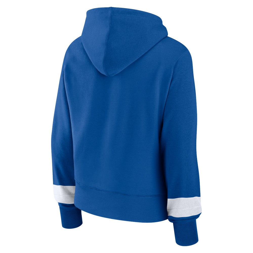 Los Angeles Dodgers Fanatics Women's Over Under Pullover Hoodie - Royal Hoodies