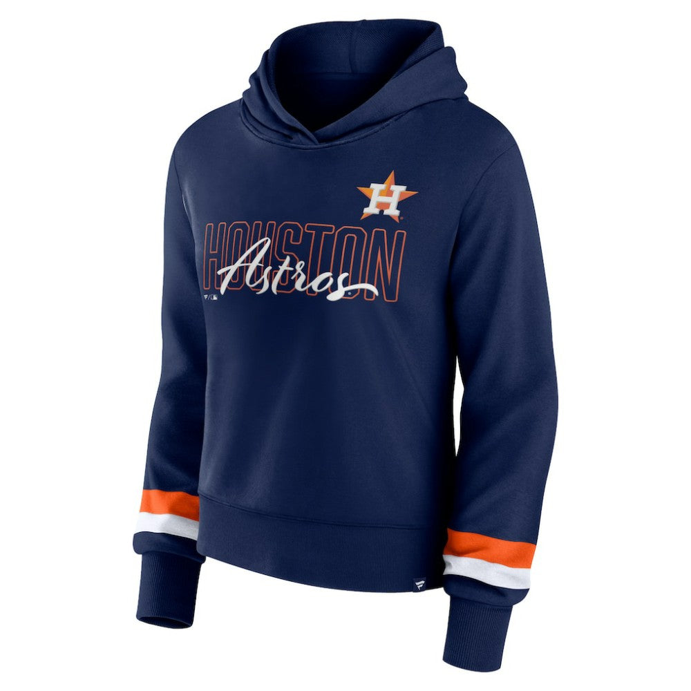 Houston Astros Fanatics Women's Over Under Pullover Hoodie - Navy Hoodies