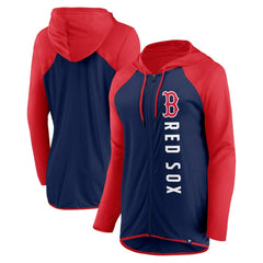 Boston Red Sox Fanatics Women's Forever Fan Full-Zip Hoodie Jacket - Navy/Red Jackets