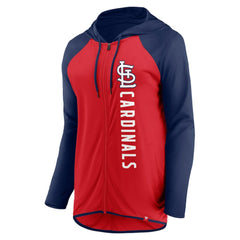 St. Louis Cardinals Fanatics Women's Forever Fan Full-Zip Hoodie Jacket - Red/Navy Jackets