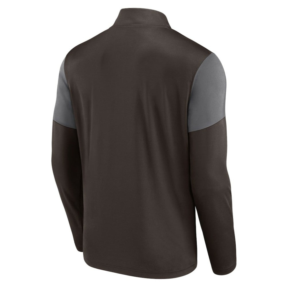 San Diego Padres Fanatics Logo Quarter-Zip Top - Brown Tops