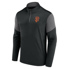 San Francisco Giants Fanatics Logo Quarter-Zip Top - Black Tops