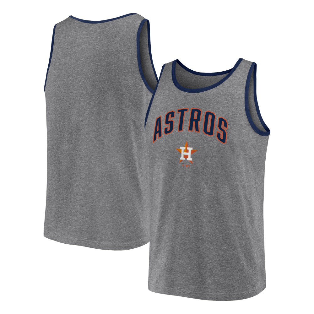 Houston Astros Fanatics Primary Tank Top - Heather Gray Tanks