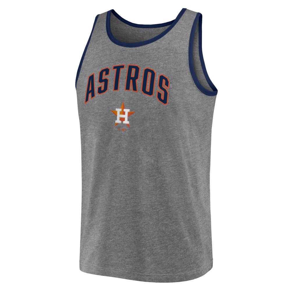Houston Astros Fanatics Primary Tank Top - Heather Gray Tanks