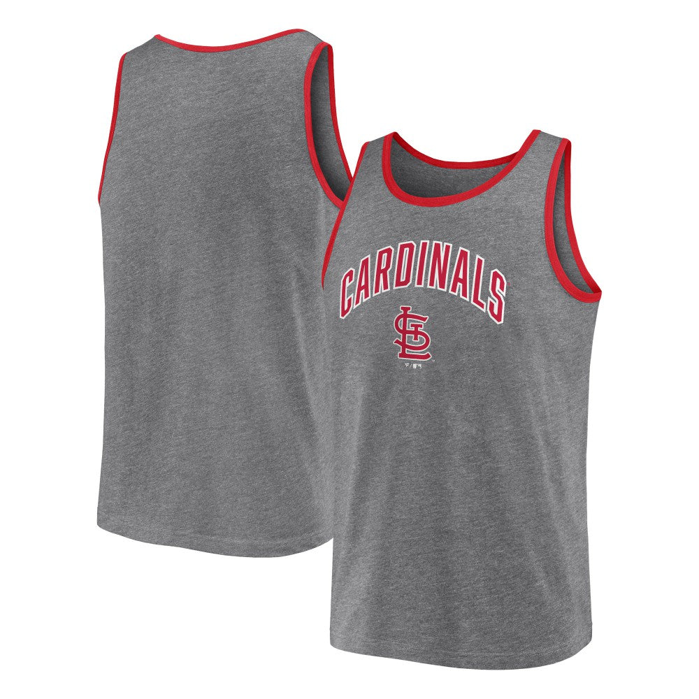 St. Louis Cardinals Fanatics Primary Tank Top - Heather Gray Tanks