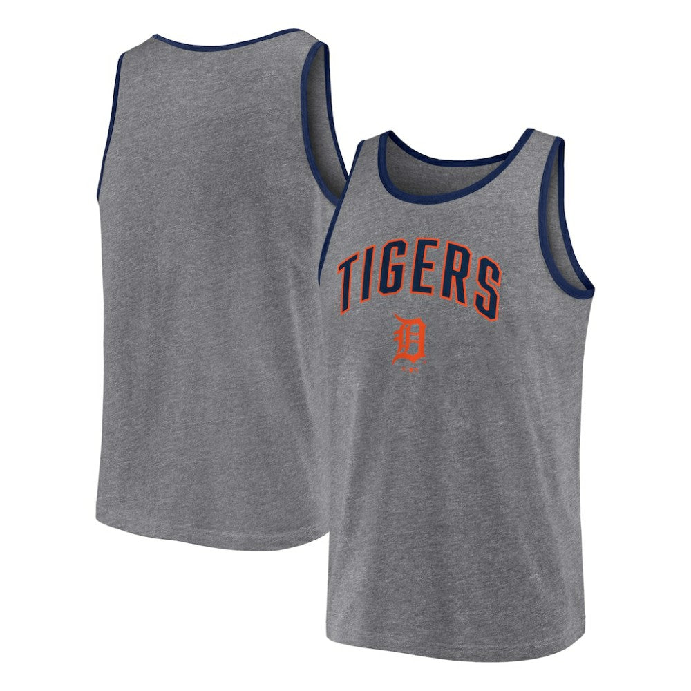 Detroit Tigers Fanatics Primary Tank Top - Heather Gray Tanks