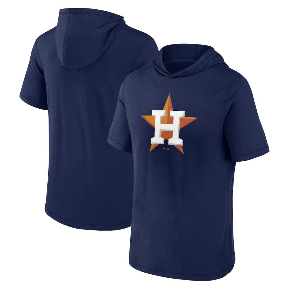 Houston Astros Fanatics Short Sleeve Hoodie T-Shirt - Navy Hoodies