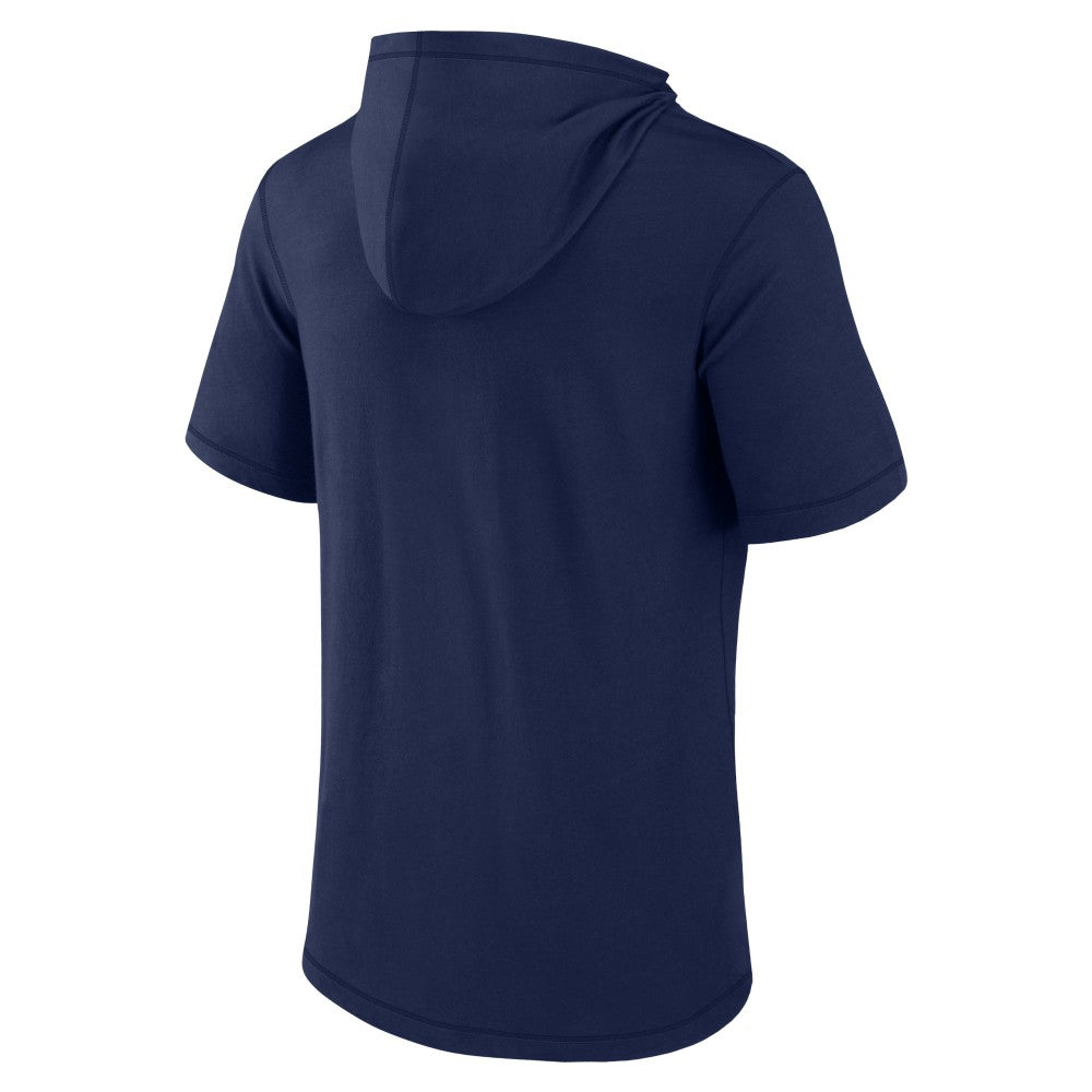 Milwaukee Brewers Fanatics Short Sleeve Hoodie T-Shirt - Navy Hoodies