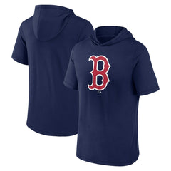 Boston Red Sox Fanatics Short Sleeve Hoodie T-Shirt - Navy Hoodies