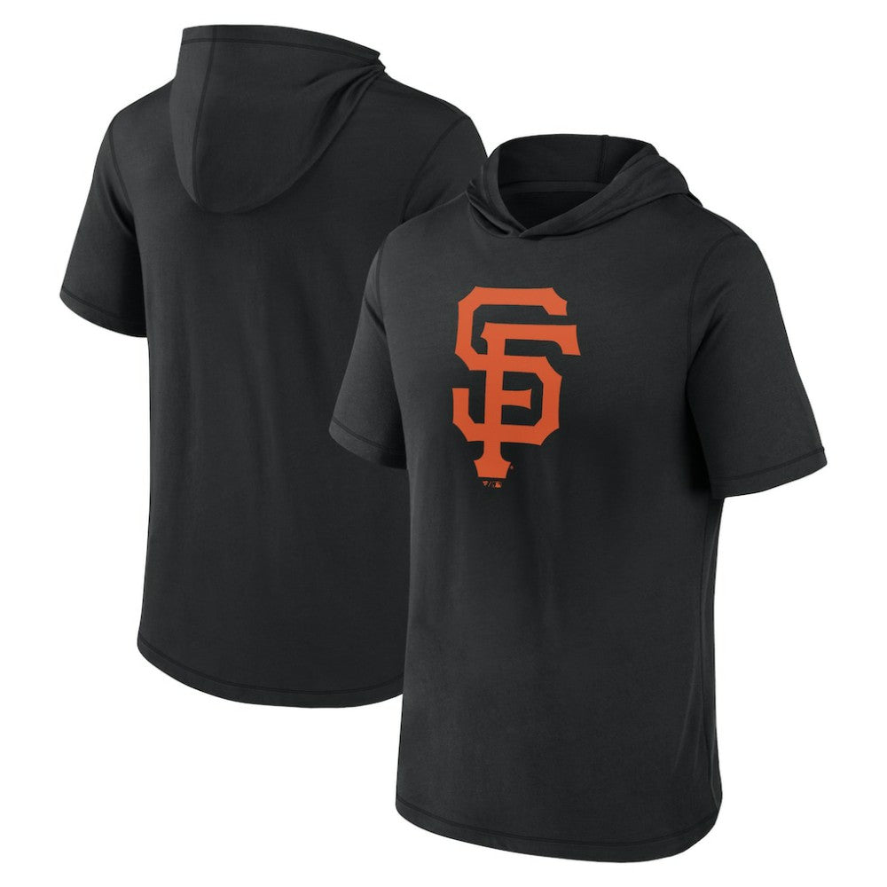 San Francisco Giants Fanatics Short Sleeve Hoodie T-Shirt - Black Hoodies