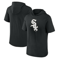 Chicago White Sox Fanatics Short Sleeve Hoodie T-Shirt - Black Hoodies