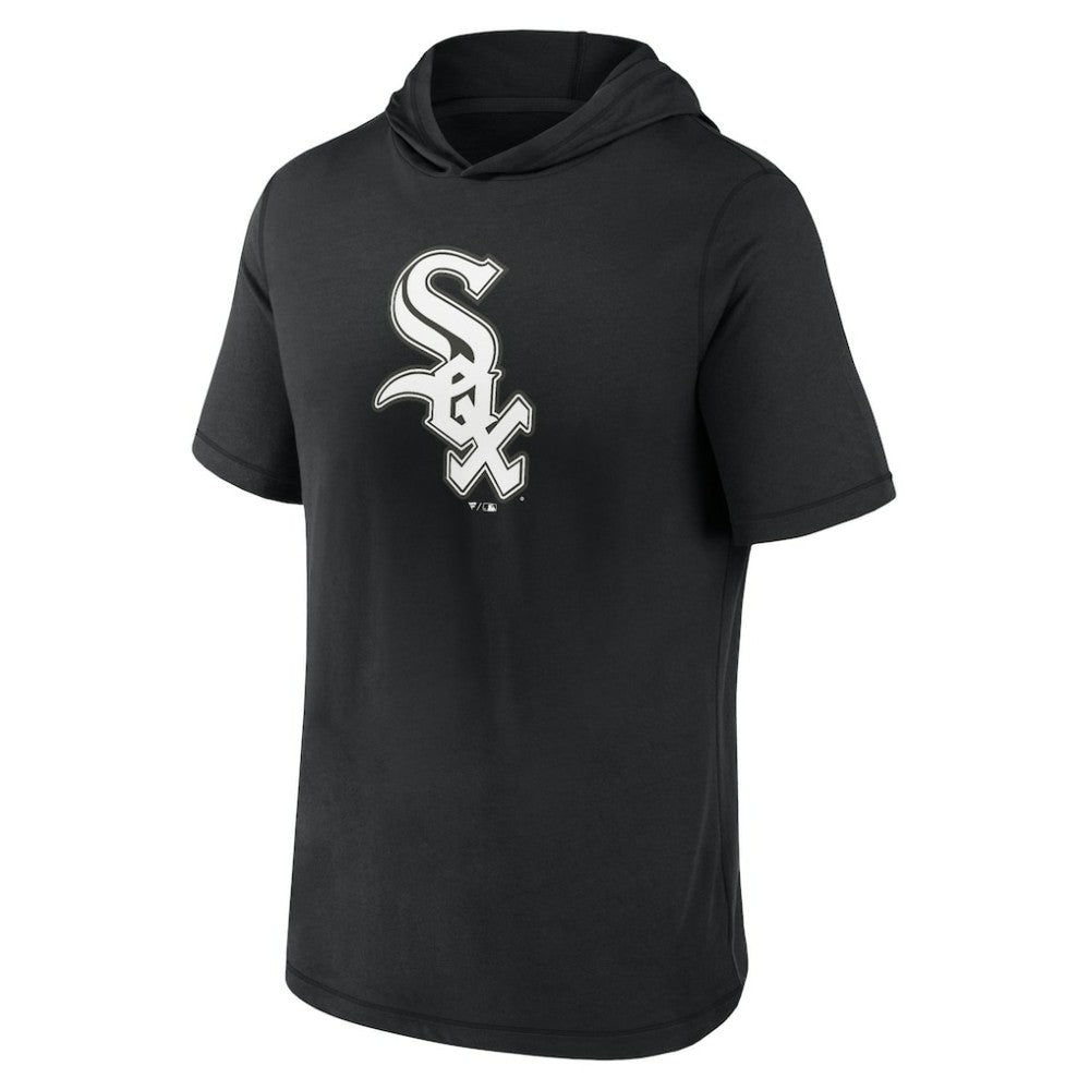 Chicago White Sox Fanatics Short Sleeve Hoodie T-Shirt - Black Hoodies