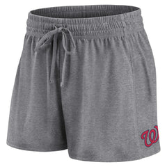 Washington Nationals Fanatics Women's Script T-Shirt & Shorts Combo Set - Red/Gray Shorts