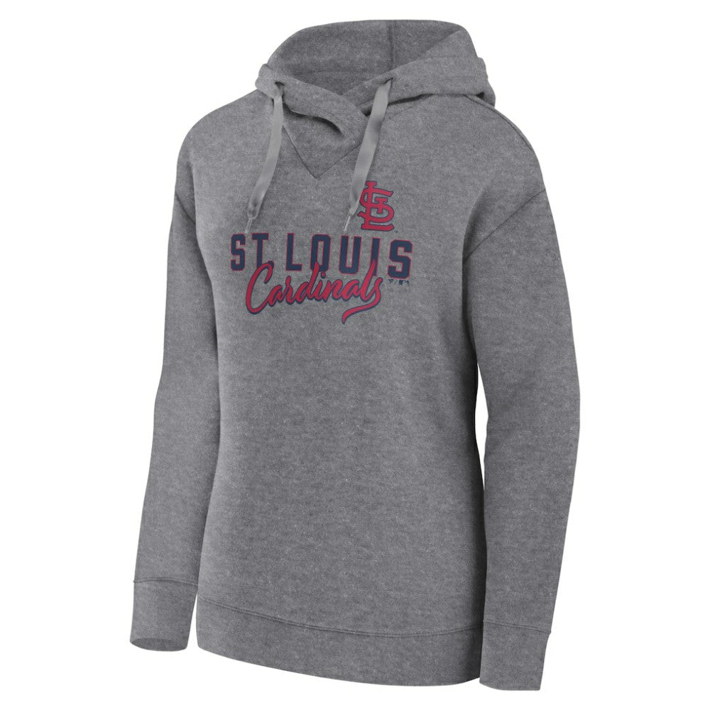 St. Louis Cardinals Fanatics Women's Script Favorite Lightweight Pullover Hoodie - Heather Gray Hoodies