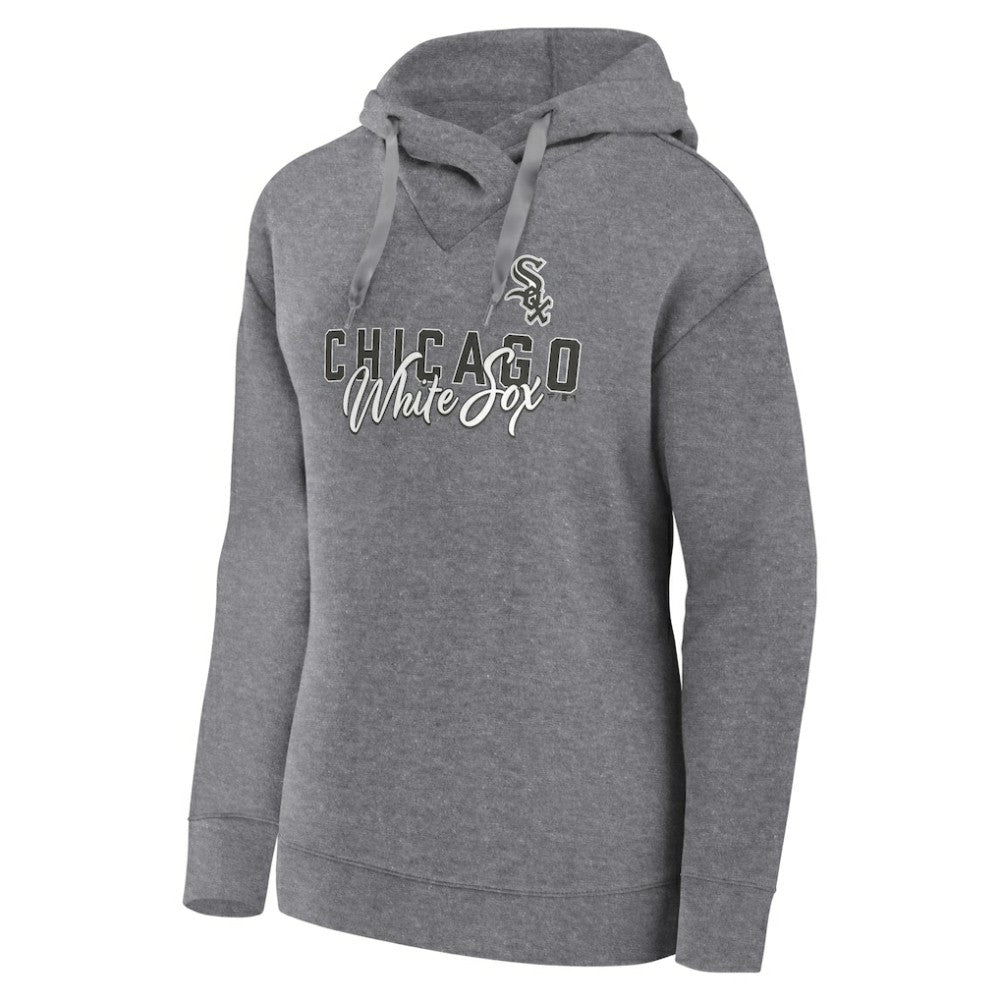 Chicago White Sox Fanatics Women's Script Favorite Lightweight Pullover Hoodie - Heather Gray Hoodies