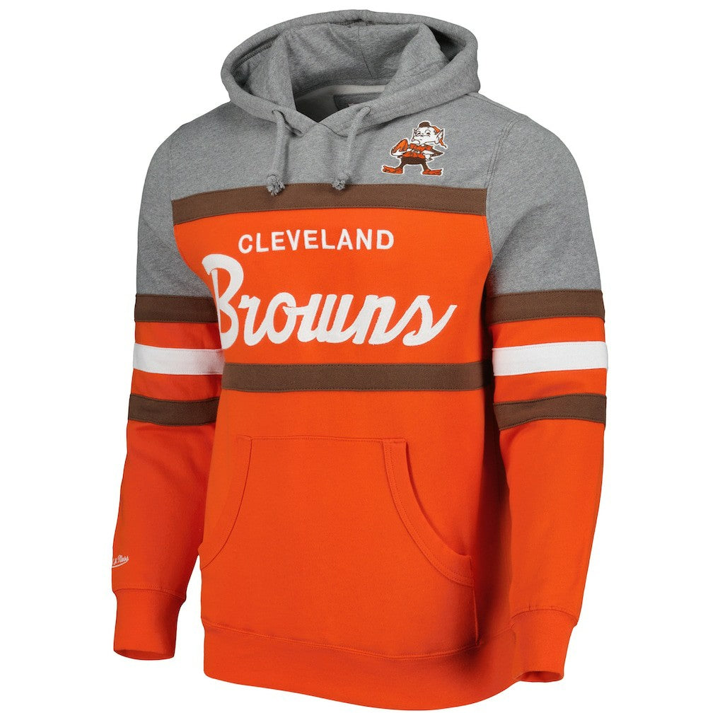 Cleveland Browns Head Coach Pullover Hoodie Orange/Heathered Gray