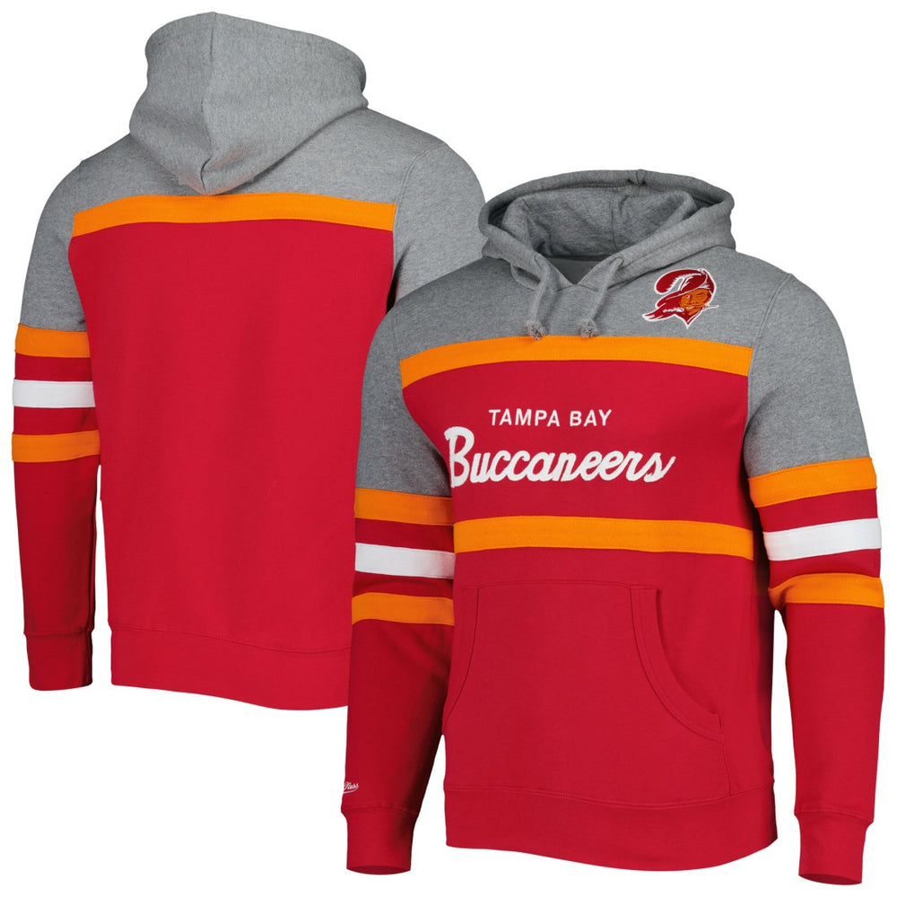 Tampa Bay Buccaneers Head Coach Pullover Hoodie Red/Heathered Gray