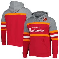 Tampa Bay Buccaneers Head Coach Pullover Hoodie Red/Heathered Gray