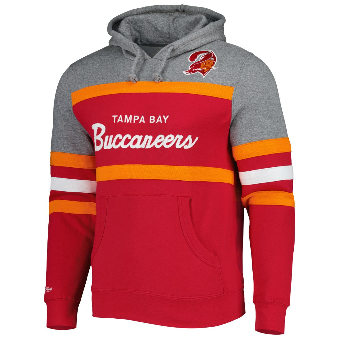 Tampa Bay Buccaneers Head Coach Pullover Hoodie Red/Heathered Gray