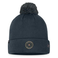 NHL Vegas Golden Knights Fanatics 2023 NHL Draft Cuffed Knit Hat with Pom - Charcoal