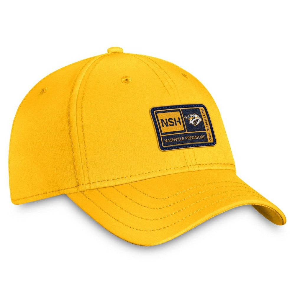 NHL Nashville Predators Fanatics Authentic Pro Training Camp Flex Hat – Gold