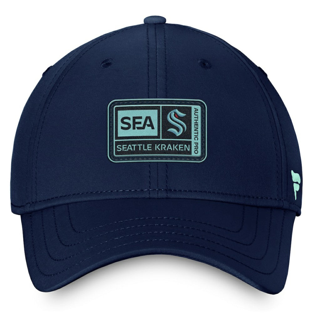 NHL Seattle Kraken Fanatics Authentic Pro Training Camp Flex Hat – Deep Sea Blue