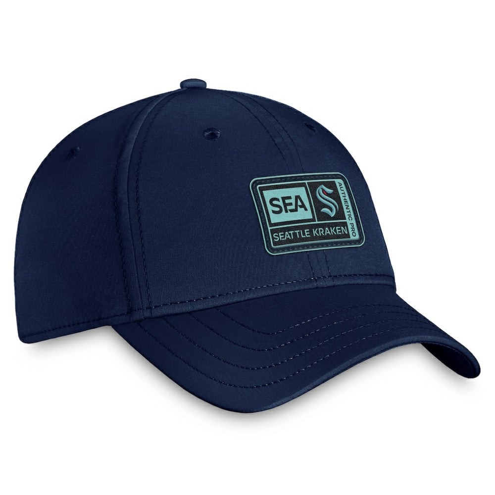 NHL Seattle Kraken Fanatics Authentic Pro Training Camp Flex Hat – Deep Sea Blue