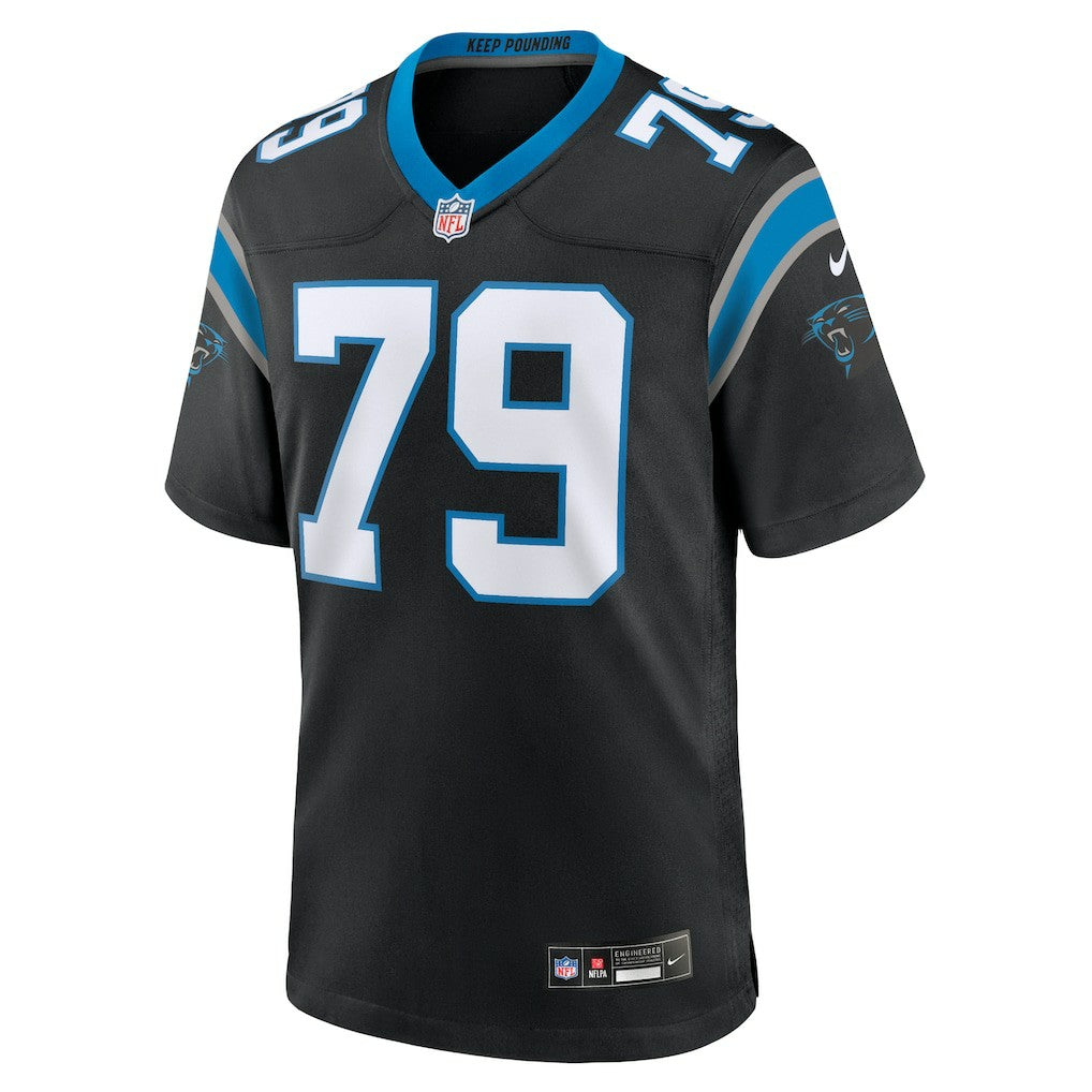 Ikem Ekwonu Carolina Panthers Game Jersey Black