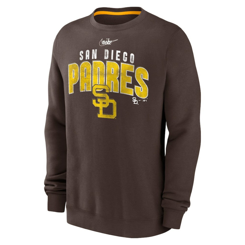 San Diego Padres Nike Cooperstown Collection Team Shout Out Pullover Sweatshirt - Brown Pullover