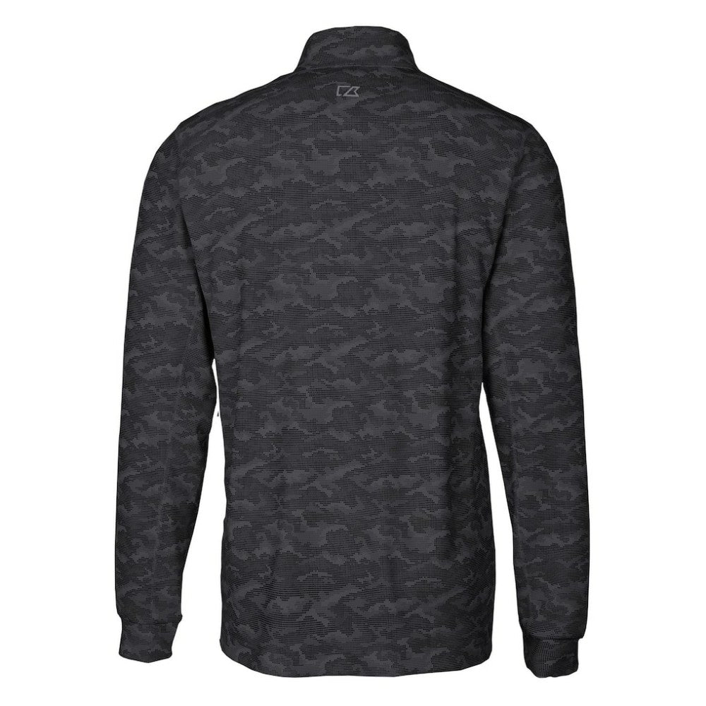 Baltimore Orioles Cutter & Buck Traverse Camo Print Stretch Quarter-Zip Pullover Top - Black Pullover