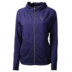 Colorado Rockies Cutter & Buck Women's Adapt Eco Knit Hybrid Recycled Full-Zip Hoodie - Purple Hoodies