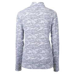 Los Angeles Angels Cutter & Buck Women's Traverse Camo Print Stretch Quarter-Zip Pullover Top - Charcoal Pullover
