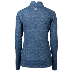 Philadelphia Phillies Cutter & Buck Women's Traverse Camo Print Stretch Quarter-Zip Pullover Top - Navy Pullover