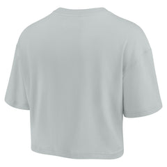 Green Bay Packers Women's Elements Super Soft Boxy Cropped T-Shirt Gray