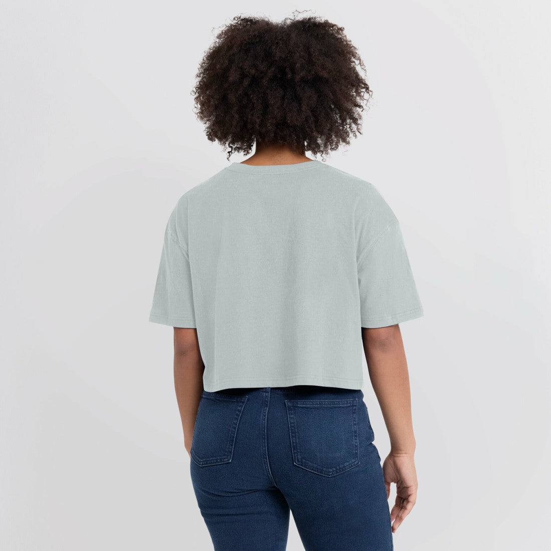 Green Bay Packers Women's Elements Super Soft Boxy Cropped T-Shirt Gray