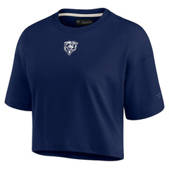 Chicago Bears Women's Elements Super Soft Boxy Cropped T-Shirt Navy