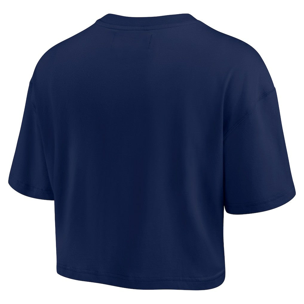 Chicago Bears Women's Elements Super Soft Boxy Cropped T-Shirt Navy